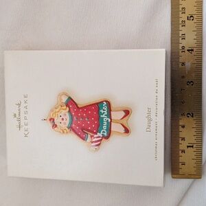 HALLMARK Christmas Ornament NEW 2007 Daughter Redhead Girl Package Tie On